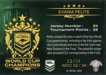 2023 NRL Traders Elite - World Cup Champions Priority #WCC32 Evania Pelite Back